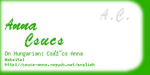 anna csucs business card